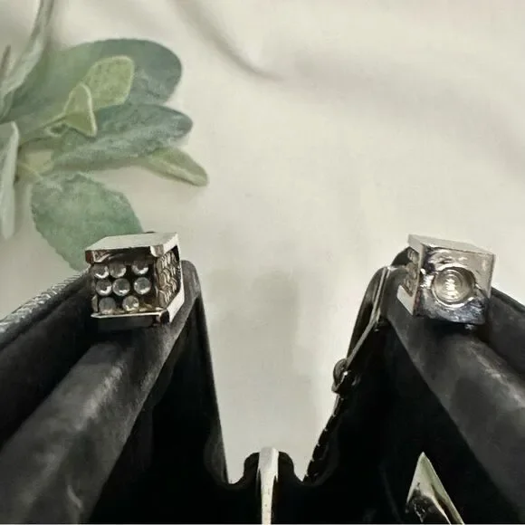 Judith Leiber Swarovski Crystal Evening Bag Clutch with Chain Mirror Comb Glam - Picture 16 of 16